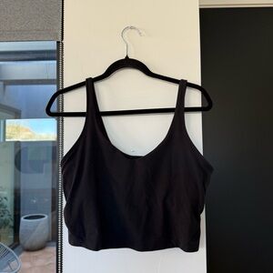 lululemon athletica Black Crop Tank Top